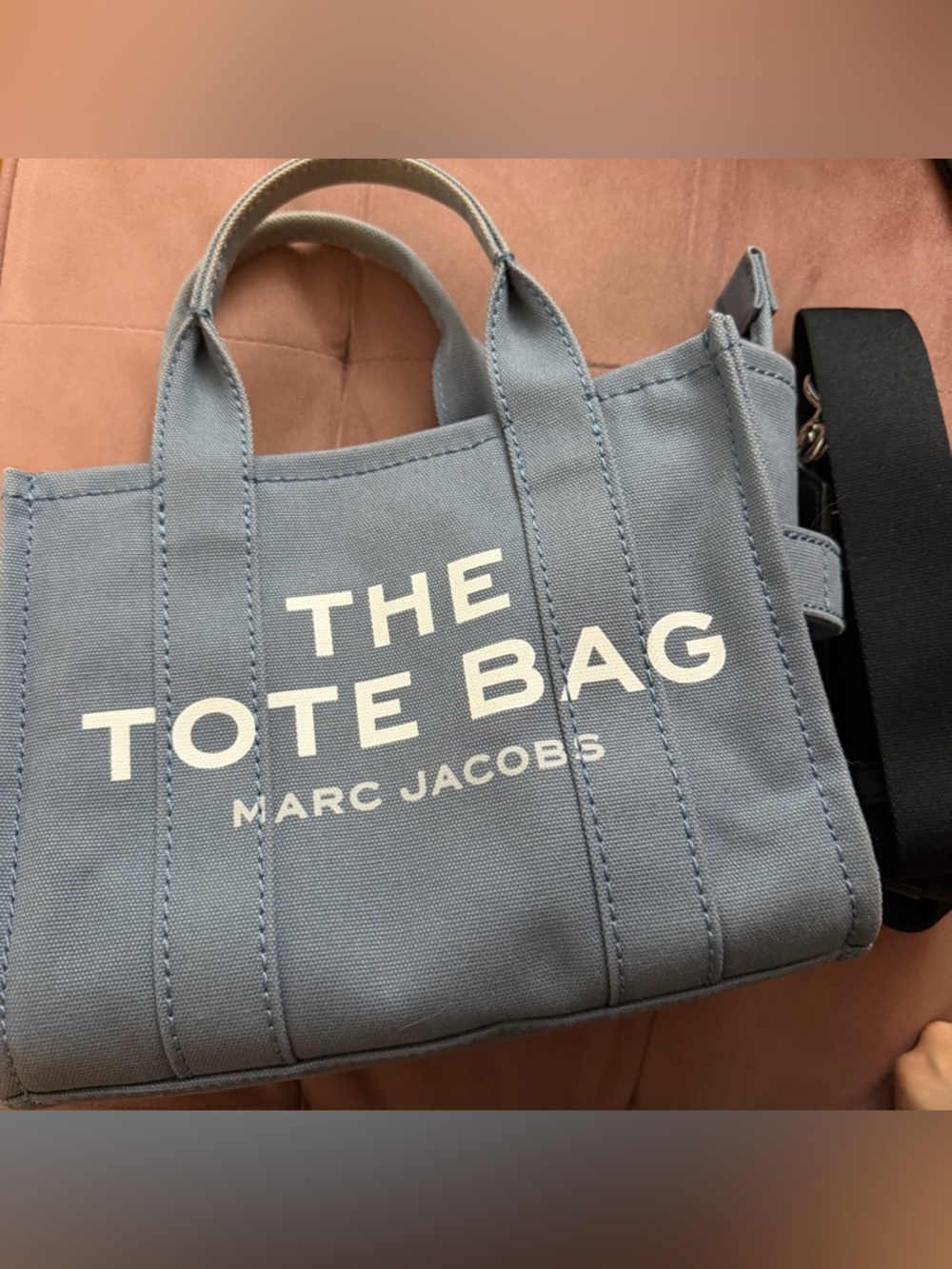 Marc Jacobs Light Blue Canvas The Mini Tote Bag
